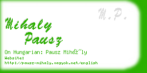 mihaly pausz business card